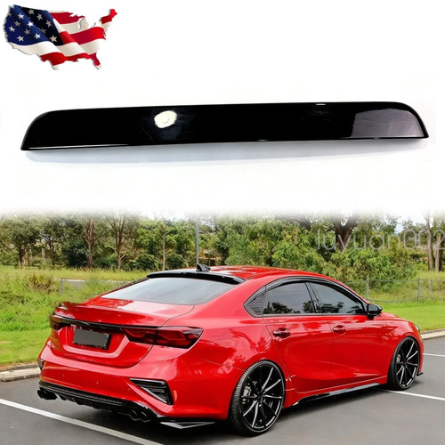 Glossy black rear roof window - black,