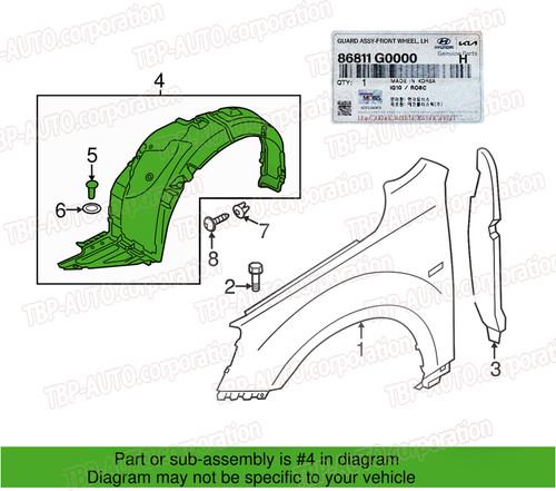 Genuine oem front fender - genuine, ®