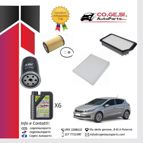 Kit tagliando filtri 6l - +,