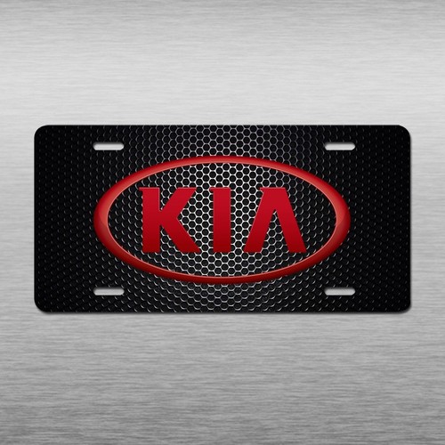 Kia red license plate - kia,